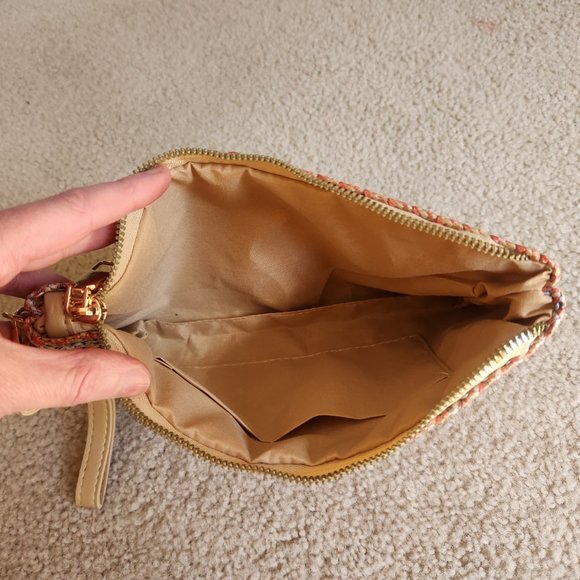 NWOT Striped Straw Clutch bag - Picture 5 of 5